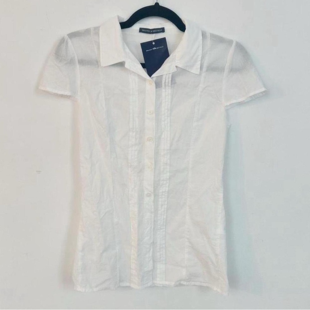 Brandy Meville White Button Up Top/ Blouse